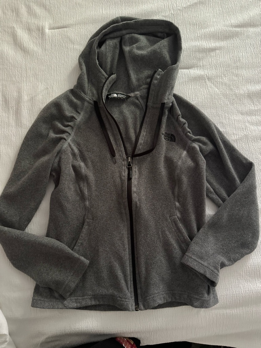 The North Face Gray Hooded Fleece Jacket